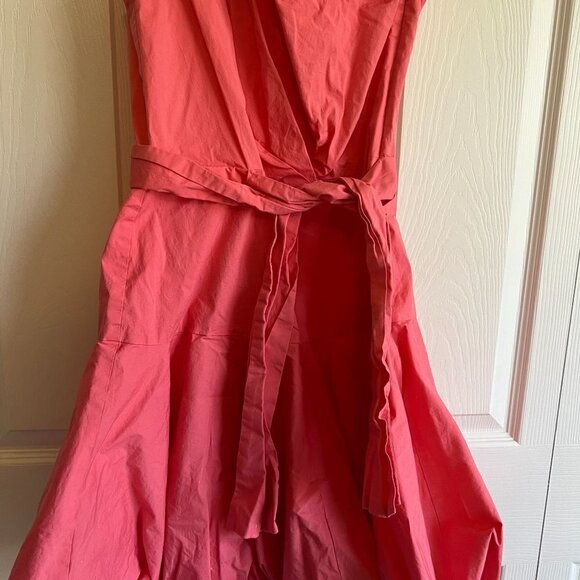 Derek Lam Collective Coral Pink One Shoulder Puff Dress Women's Size 40, US 4 - Picture 6 of 12